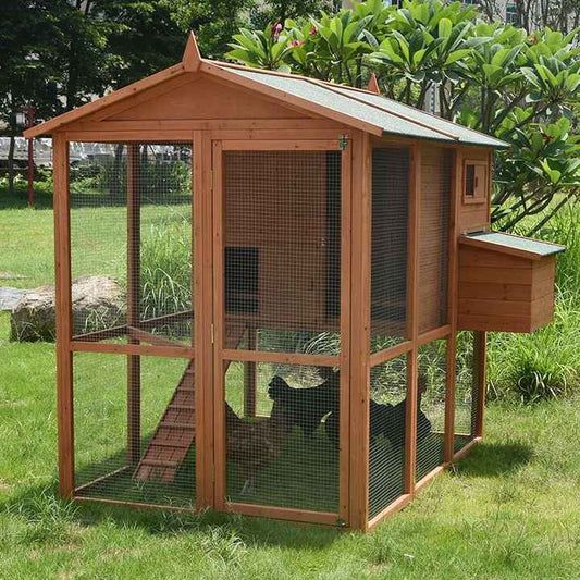Cedar Haven Chicken Coop with Nesting Box & Run